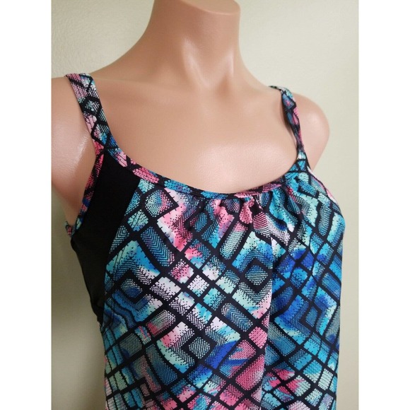 Go by Gossip Light the Way printed layered tankini top size S - Picture 3 of 6